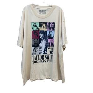 Eras Tour T-Shirt Beige -‎ Size 4x Taylor Swift